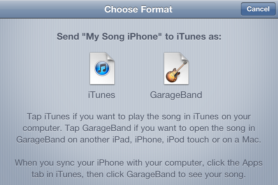 How To Upload A Song From Garageband To Itunes Ipad